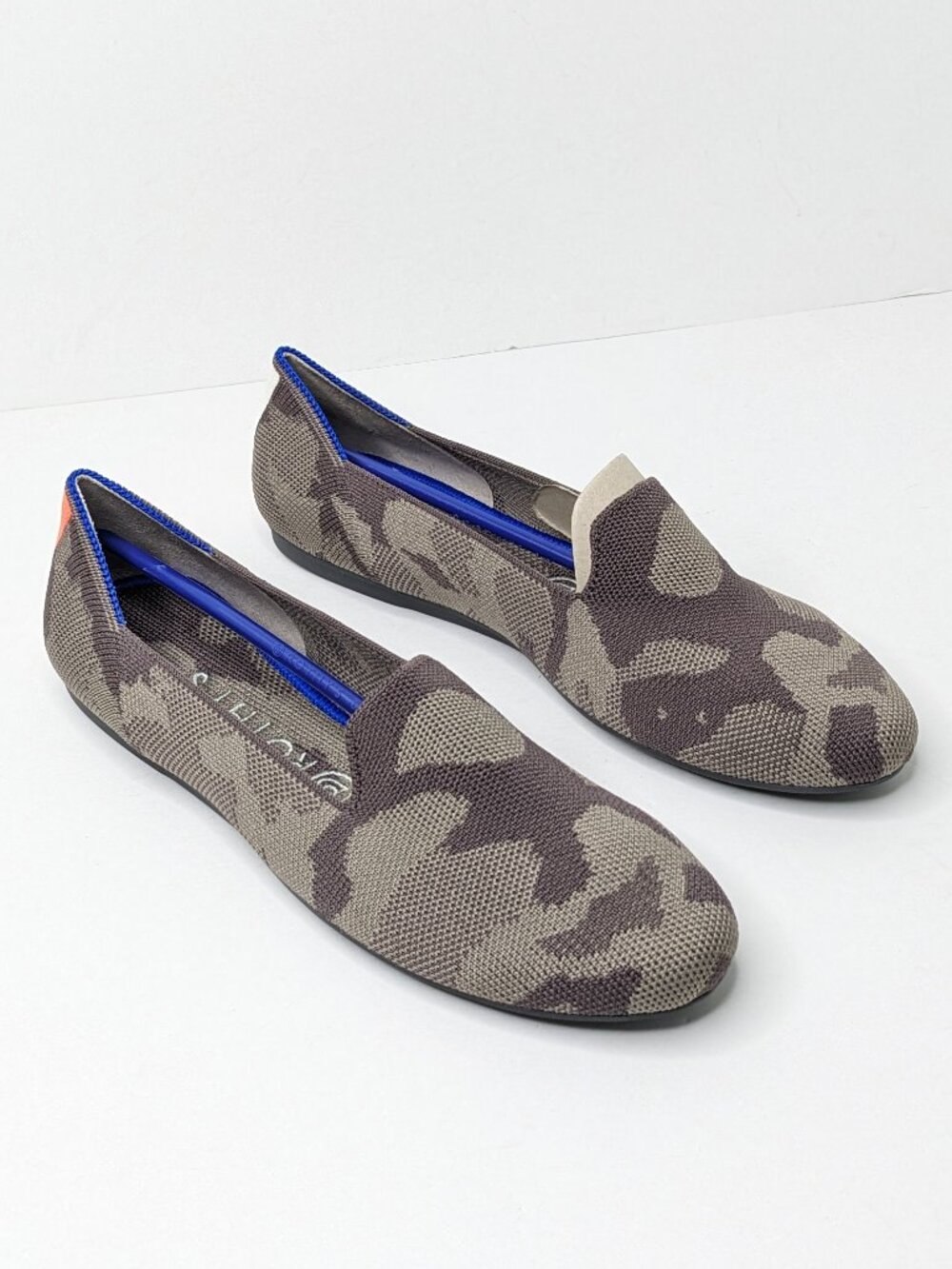 Rothy's The Loafer Casual Slip-On Flats Mink Camo Knit Womens 9